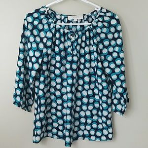 LOFT Tops - Ann Taylor LOFT Circle Print Blouse LOFT Tops - Ann Taylor LOFT Circle Print Blouse